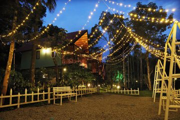 Outdoor banquet area