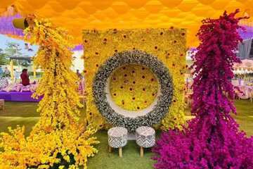 Outdoor banquet area