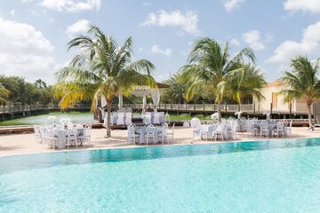 Outdoor wedding area
