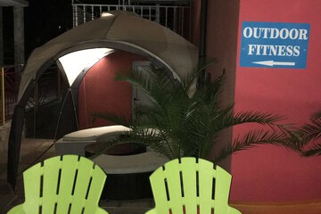 Outdoor banquet area