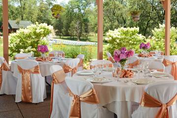 Outdoor banquet area
