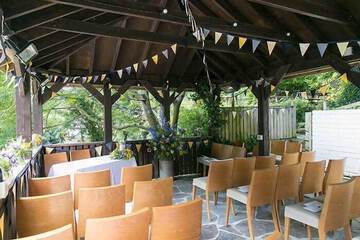 Outdoor wedding area