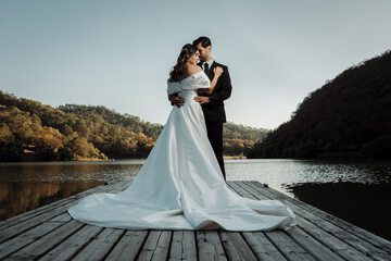 Outdoor wedding area