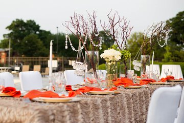 Outdoor banquet area