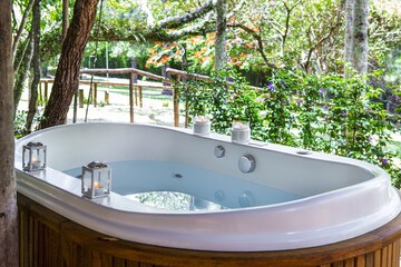 Private spa tub