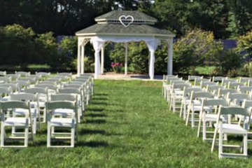 Outdoor wedding area