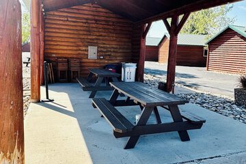 Outdoor banquet area