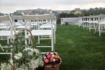 Outdoor wedding area