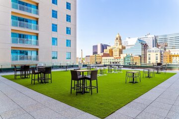 Outdoor banquet area