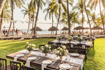 Outdoor wedding area
