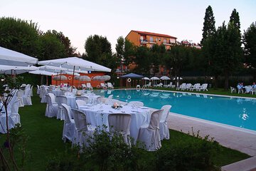 Outdoor banquet area