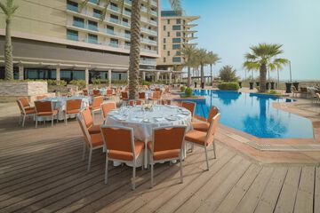 Outdoor banquet area