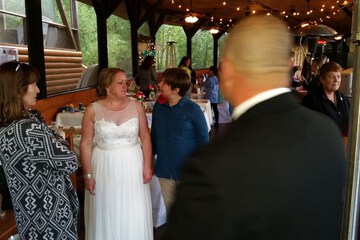 Outdoor wedding area