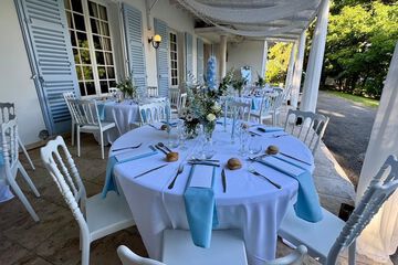 Outdoor wedding area