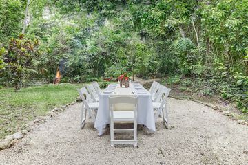 Outdoor banquet area