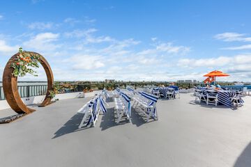 Outdoor banquet area