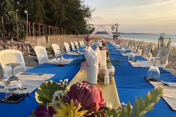 Outdoor wedding area