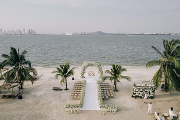 Outdoor wedding area