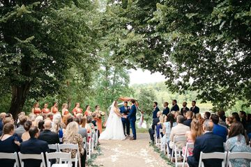 Outdoor wedding area