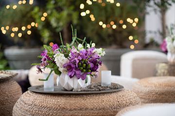 Outdoor banquet area