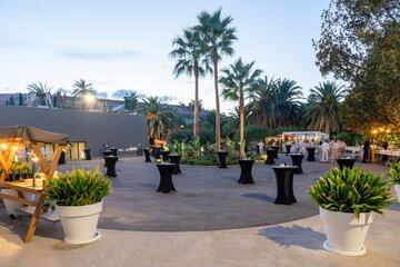 Outdoor banquet area