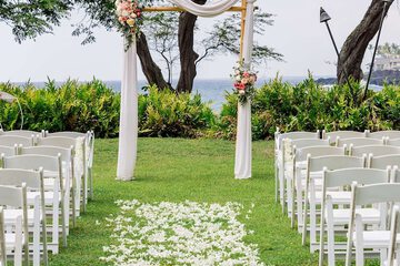 Outdoor wedding area
