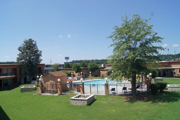 Outdoor banquet area