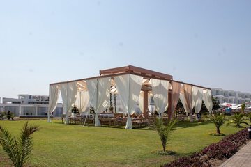 Outdoor wedding area