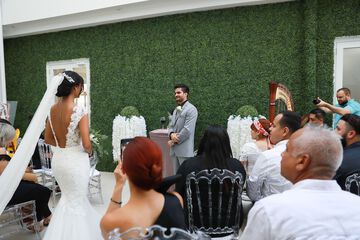 Outdoor wedding area