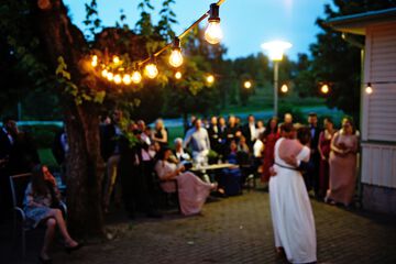 Outdoor wedding area