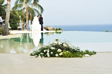 Outdoor wedding area