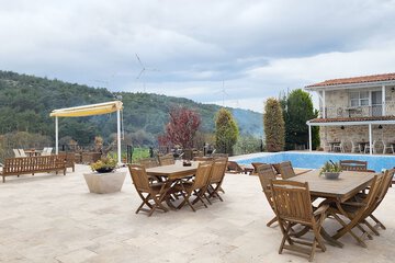 Outdoor banquet area