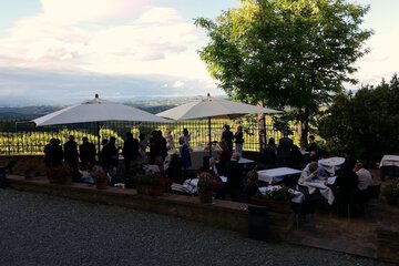 Outdoor banquet area