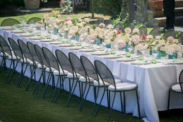 Outdoor wedding area