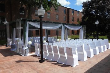 Outdoor wedding area