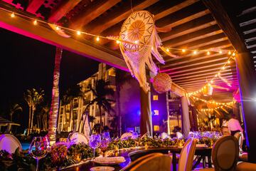 Outdoor banquet area