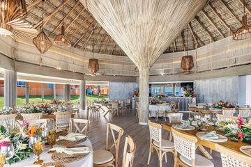 Outdoor banquet area