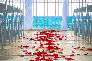 Outdoor wedding area