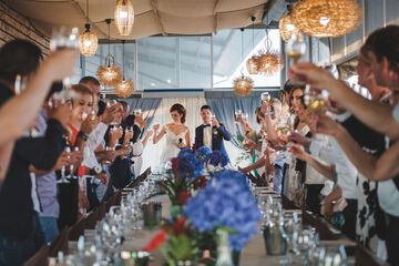 Outdoor wedding area