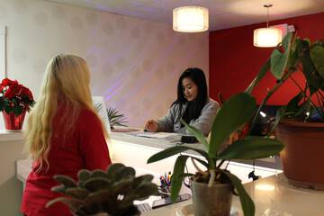 Check-in/check-out kiosk