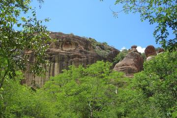 Outdoor rock climbing