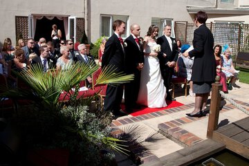 Outdoor wedding area