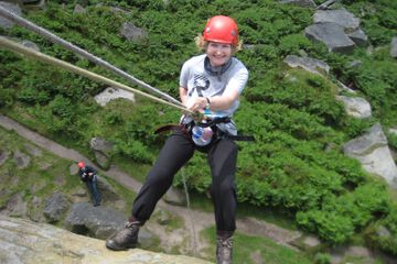 Outdoor rock climbing