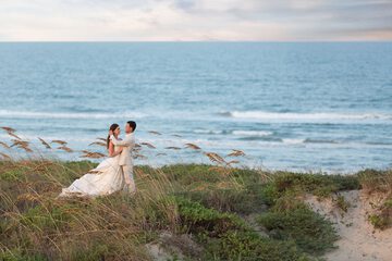 Outdoor wedding area