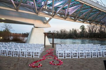 Outdoor wedding area