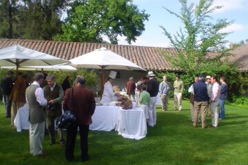 Outdoor banquet area