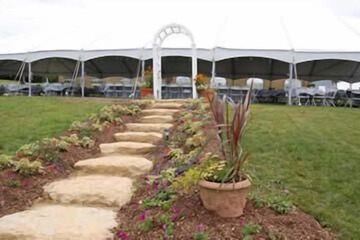 Outdoor wedding area