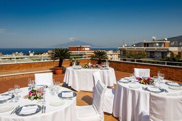 Outdoor wedding area