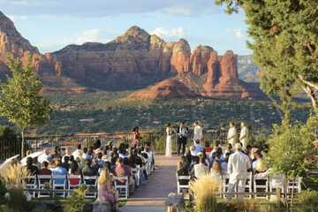 Outdoor wedding area