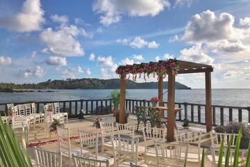 Outdoor wedding area